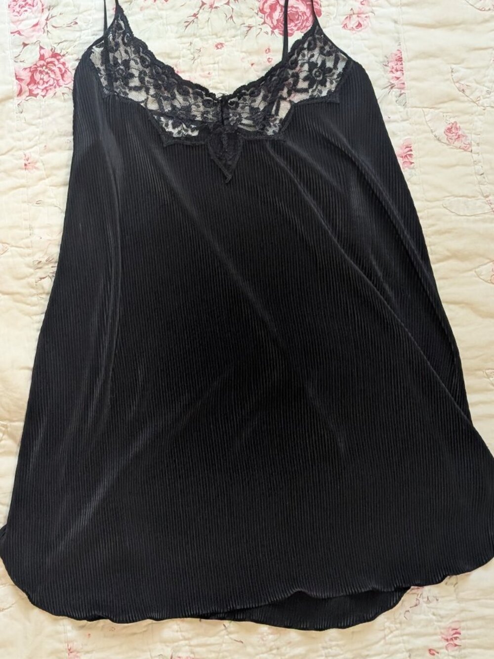 Dentelle black vintage slip XL